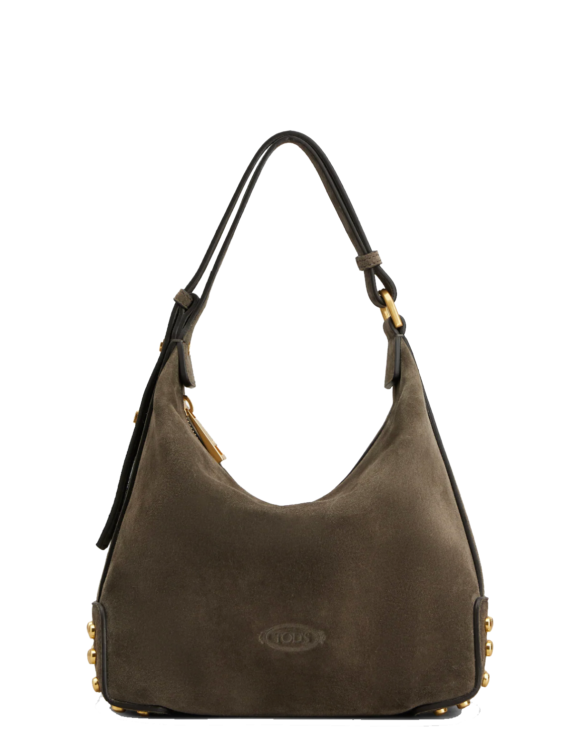 TODS METAL DOTS MINI BAG GREY SUEDE