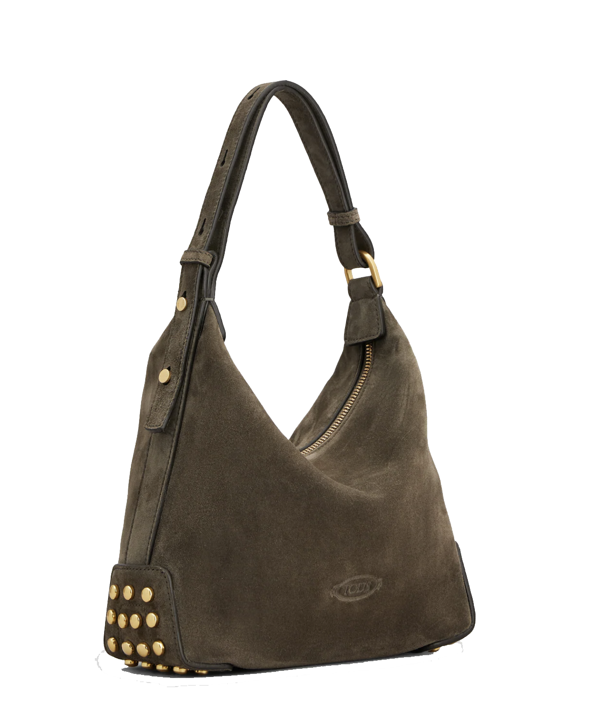 TODS METAL DOTS MINI BAG GREY SUEDE