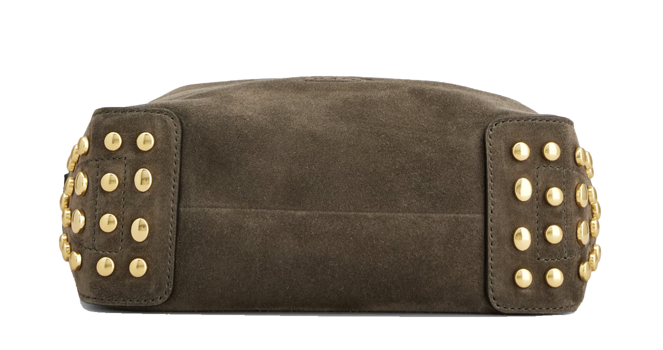 TODS METAL DOTS MINI BAG GREY SUEDE