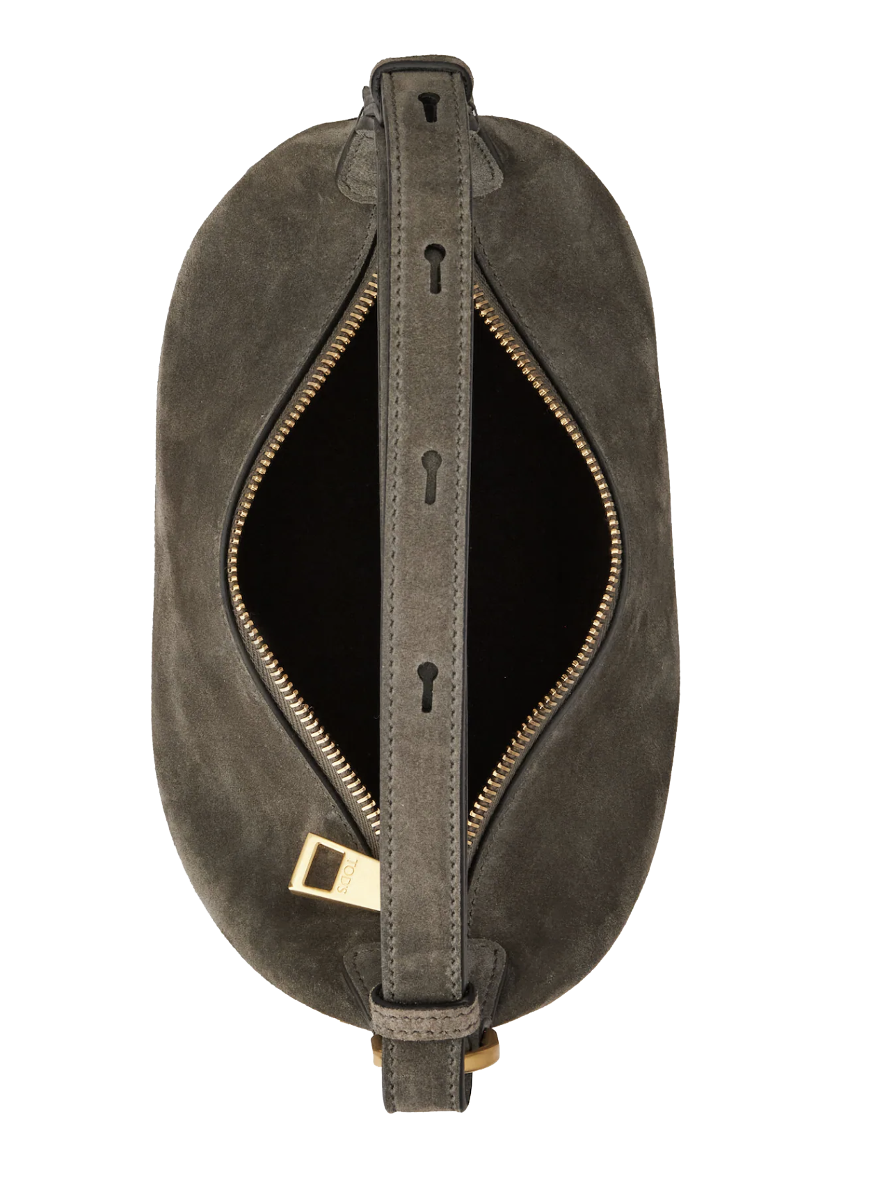 TODS METAL DOTS MINI BAG GREY SUEDE