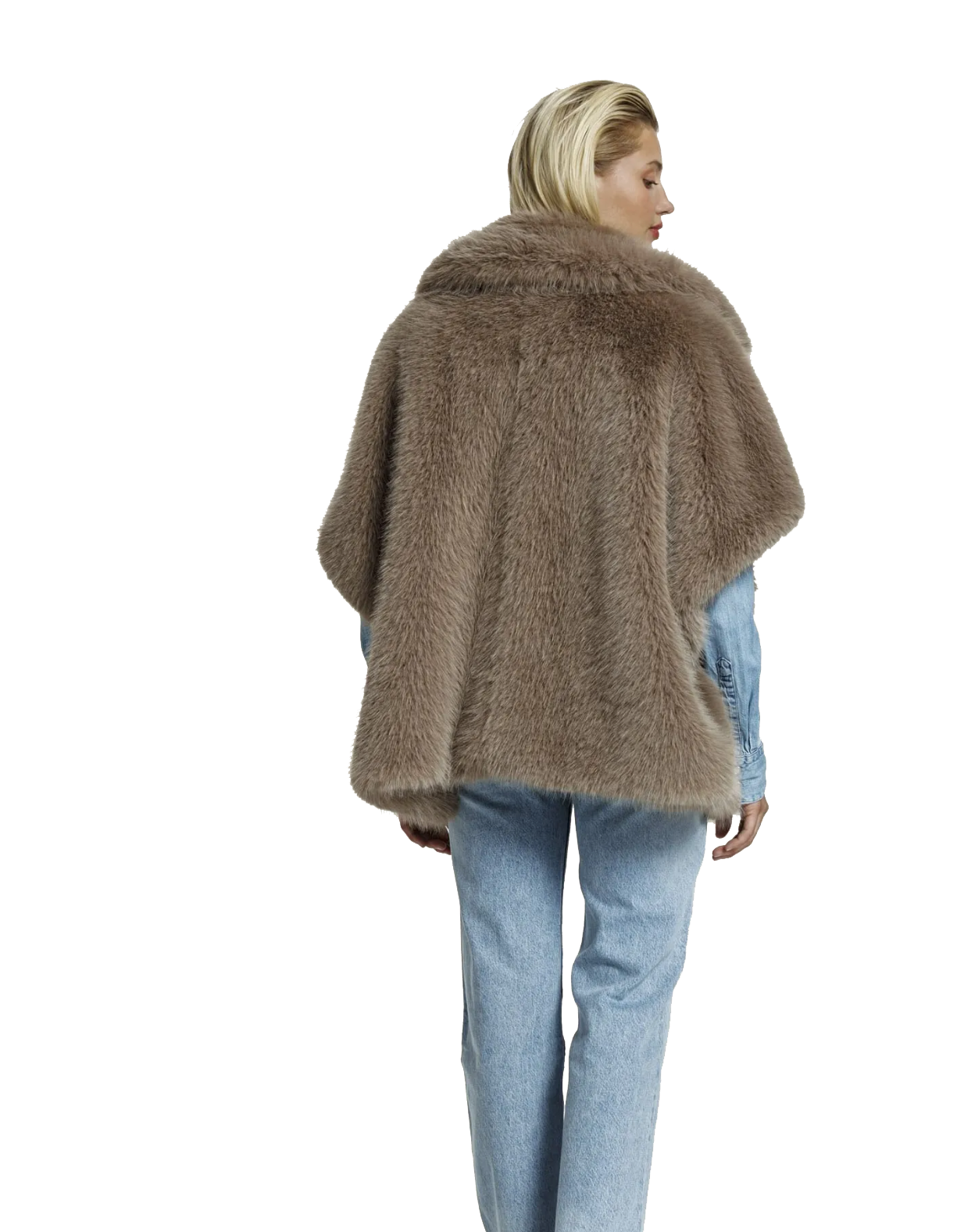 ALTER EGO ELIN CAPE FAUX TAUPE