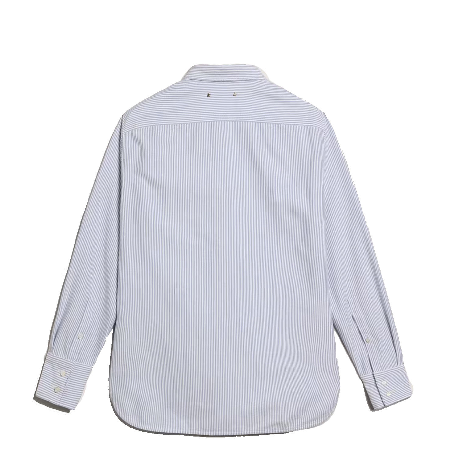 GOLDEN GOOSE BOYFRIEND SHIRT STRIPED BLUE WHITE