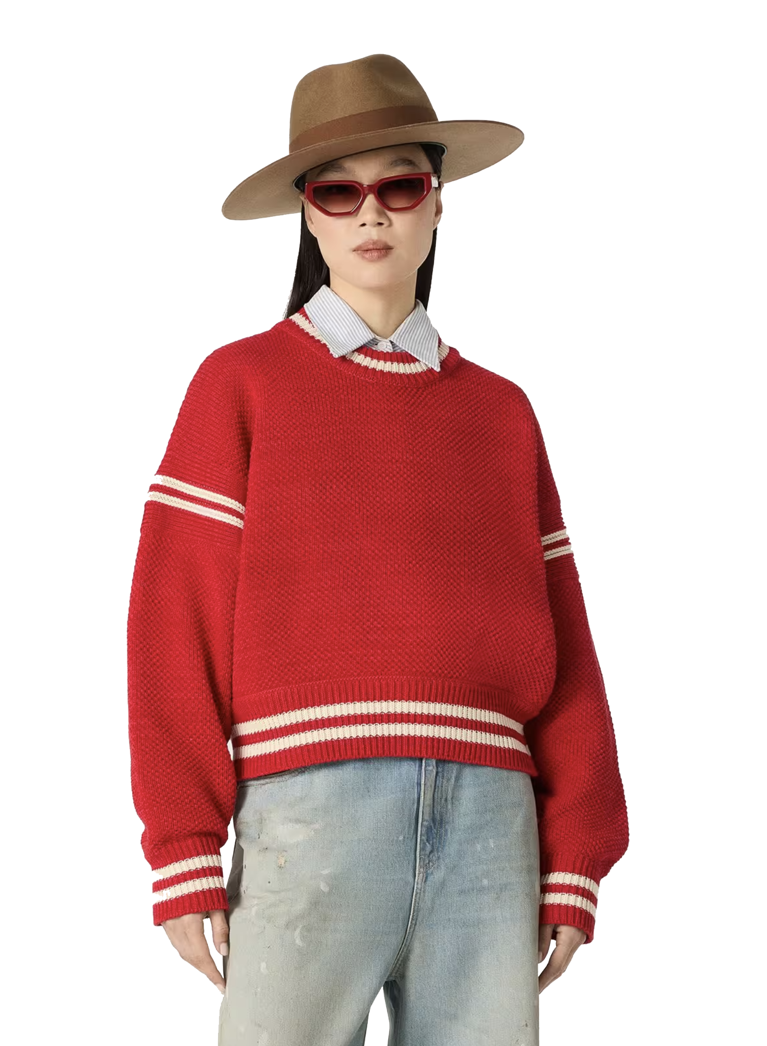 GOLDEN GOOSE BOXY SWEATER RED