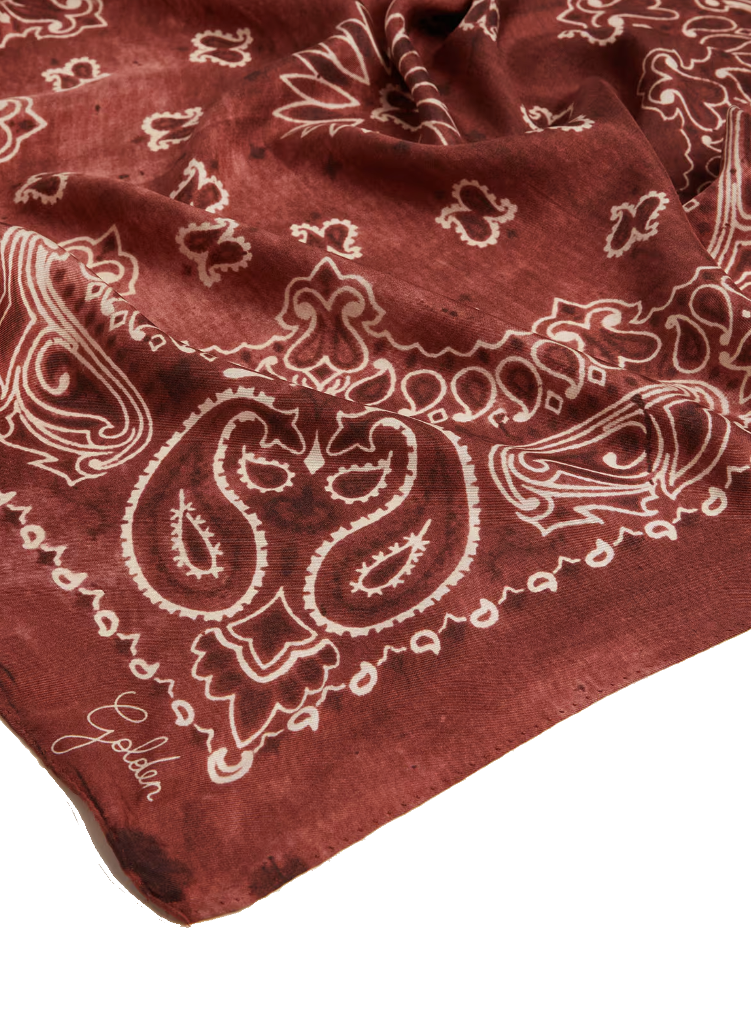 GOLDEN GOOSE SCARF BURGUNDY PAISLEY