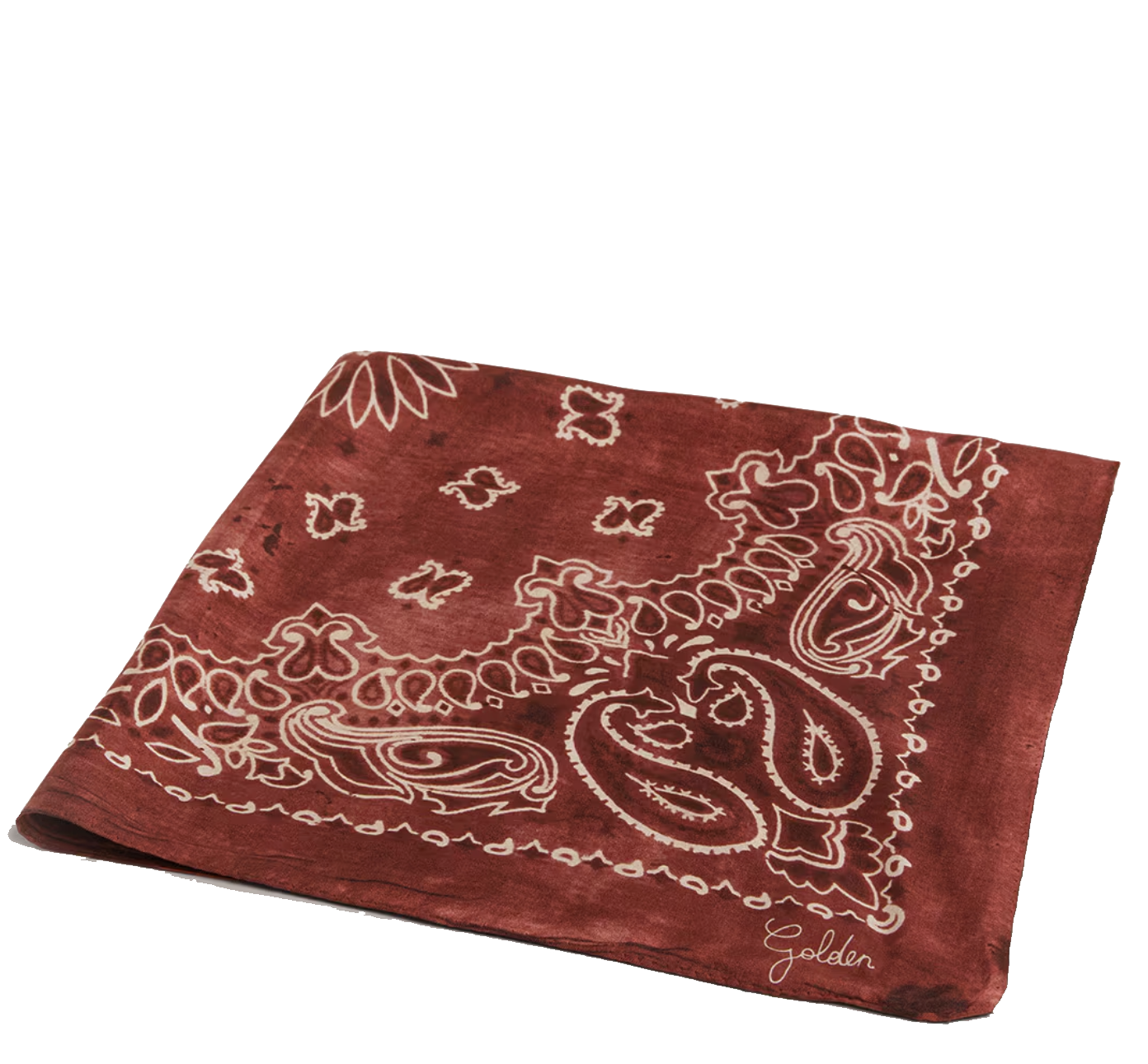 GOLDEN GOOSE SCARF BURGUNDY PAISLEY