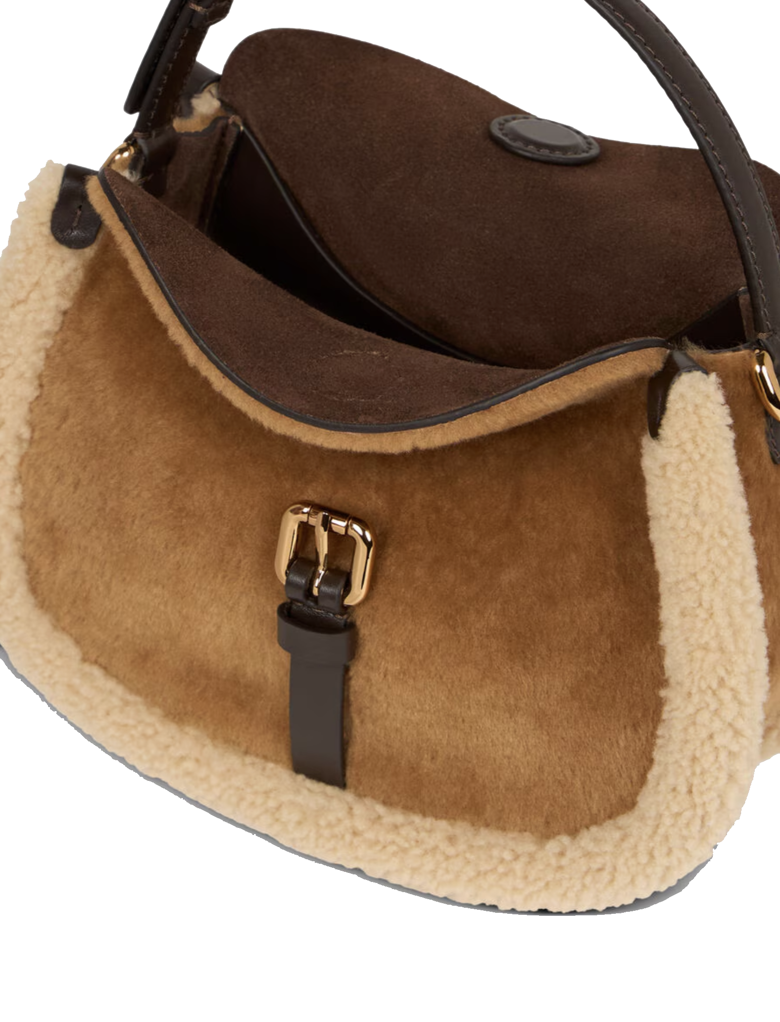 ETRO PONY CROSSBODY SMALL BAG SHEARLING SUEDE