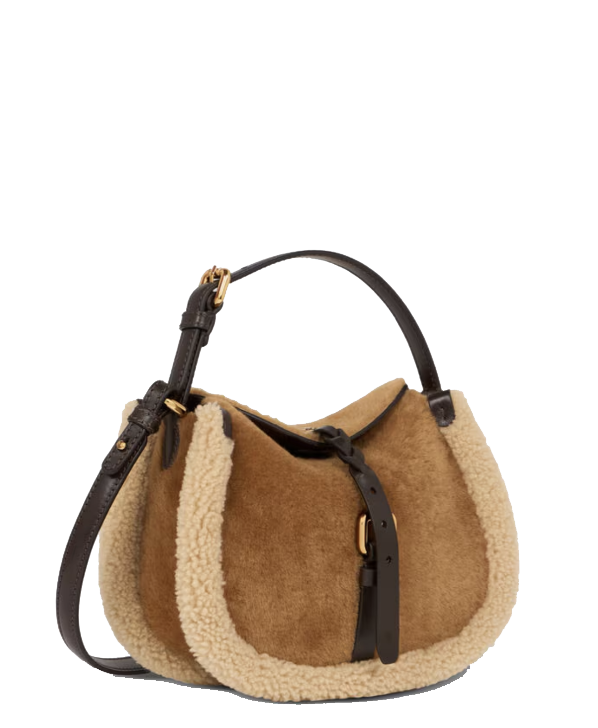 ETRO PONY CROSSBODY SMALL BAG SHEARLING SUEDE