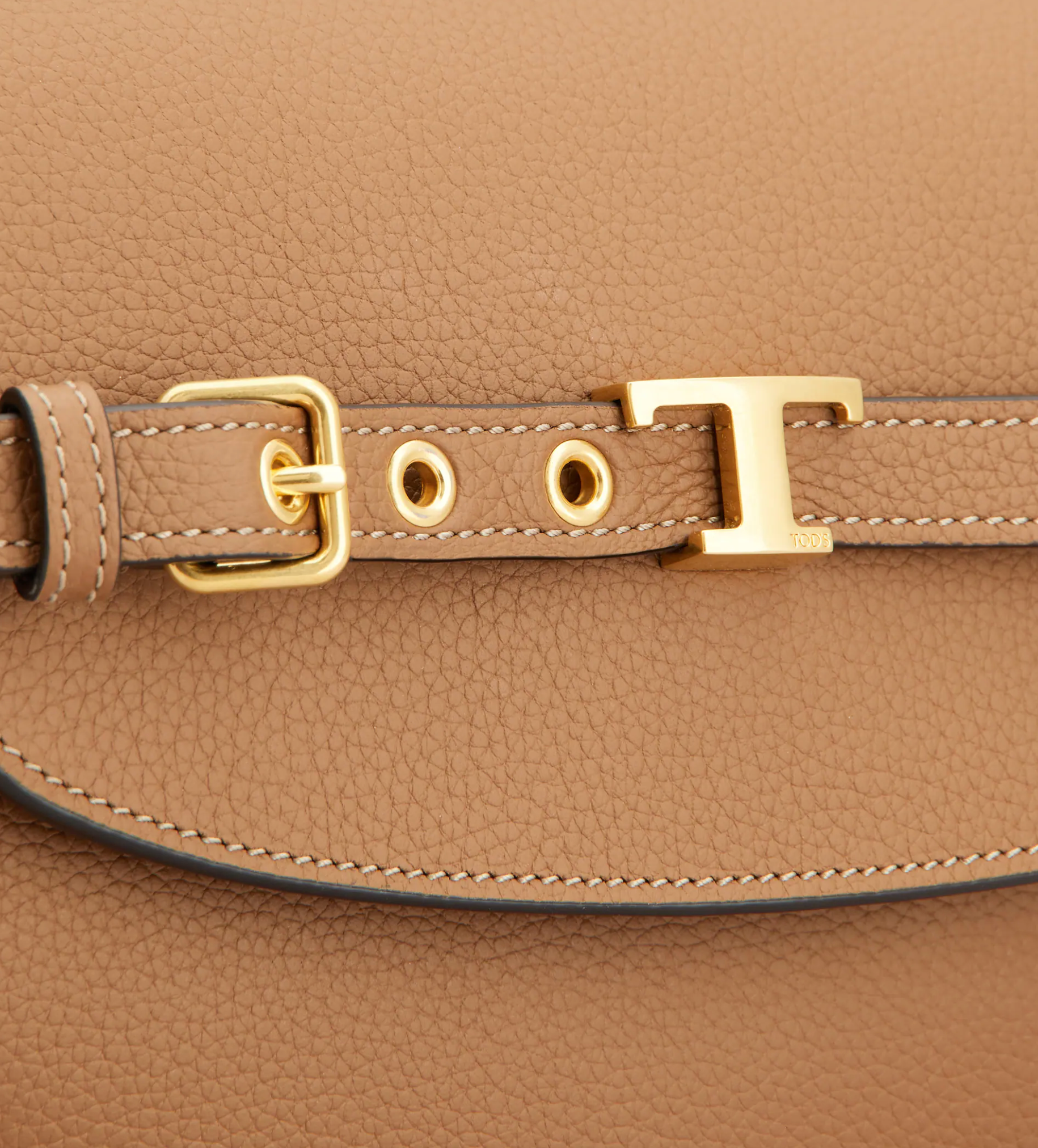 TOD'S T-SIGNATURE CROSSBODY MINI LIGHT BROWN