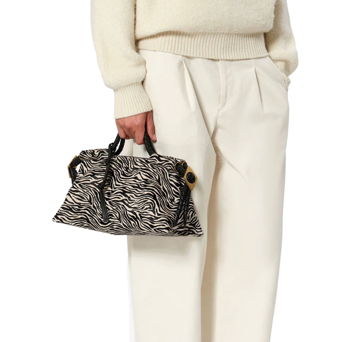 ISABEL MARANT PIPA M BAG ZEBRA