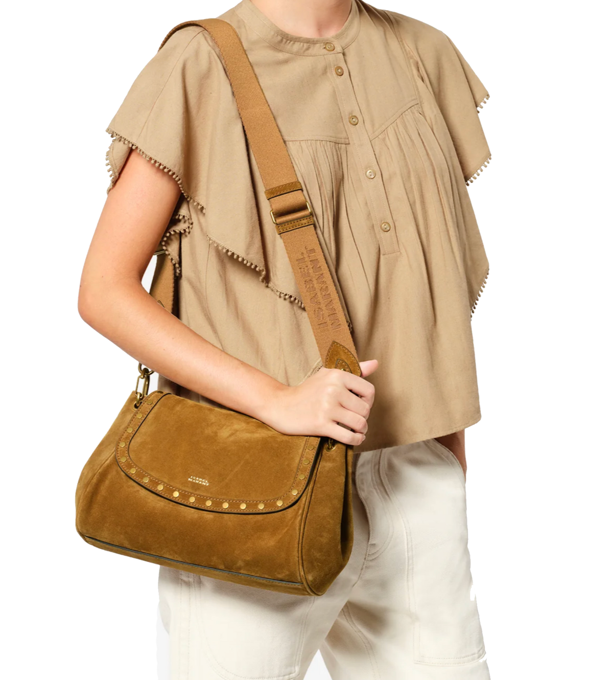 ISABEL MARANT CHANY M BAG COGNAC