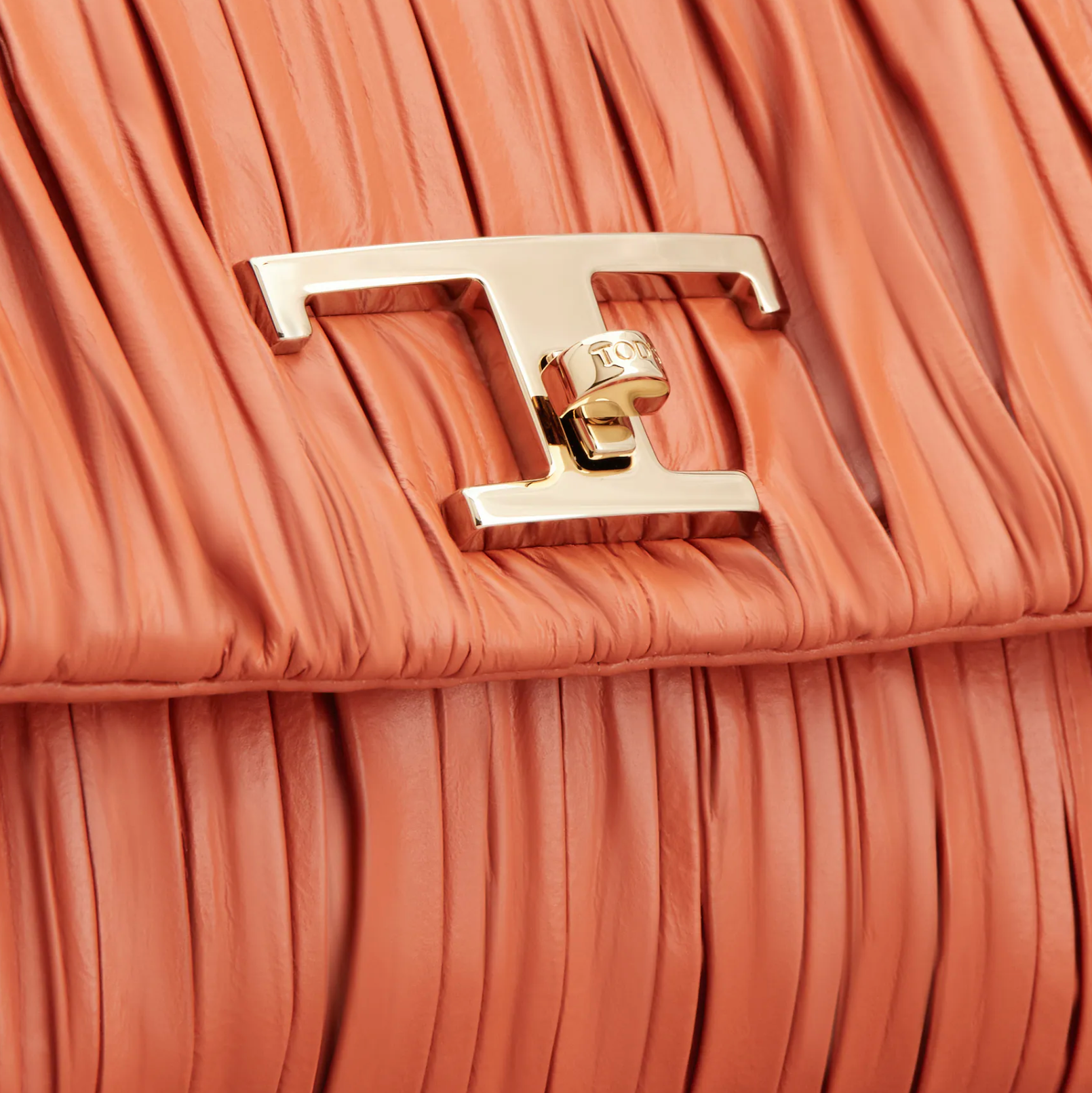 TODS T TIMELESS FLAP BAG ORANGE