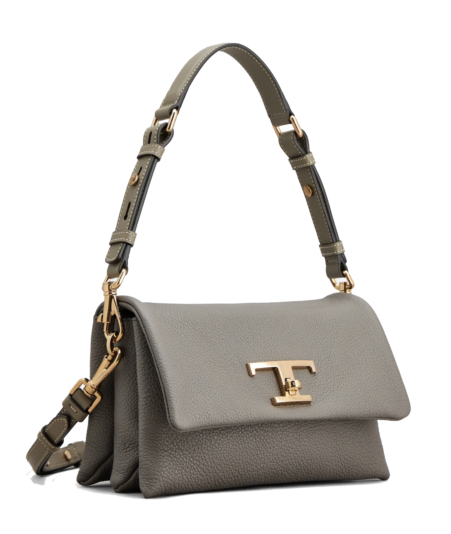 TODS T TIMELESS FLAP BAG GREY