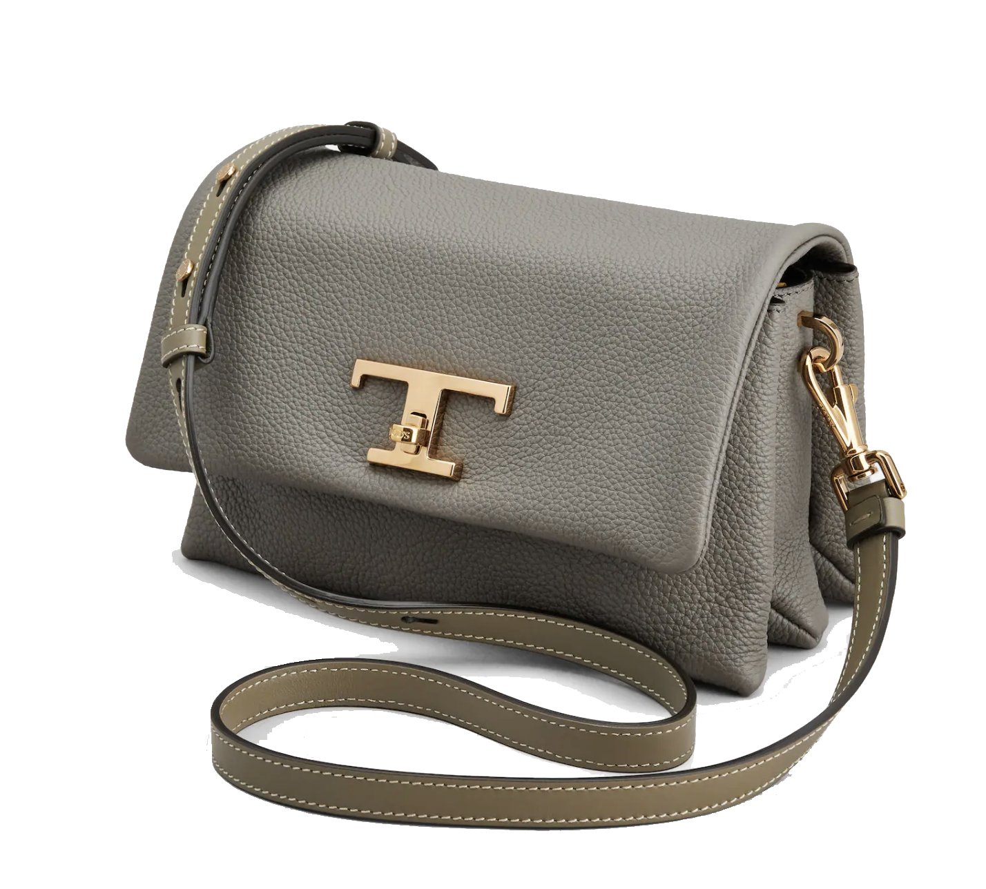 TODS T TIMELESS FLAP BAG GREY