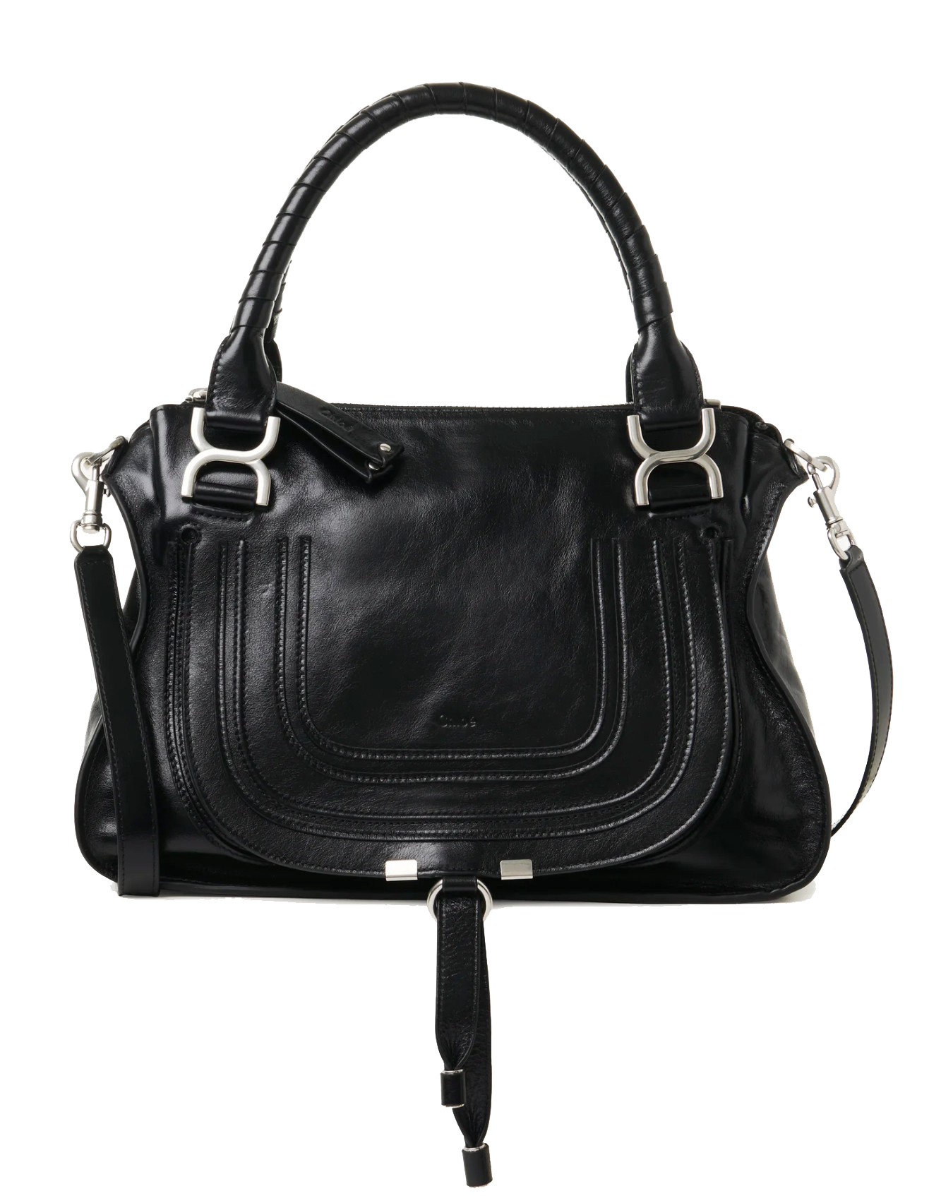 CHLOE MARCIE DOUBLE CARRY BAG BLACK