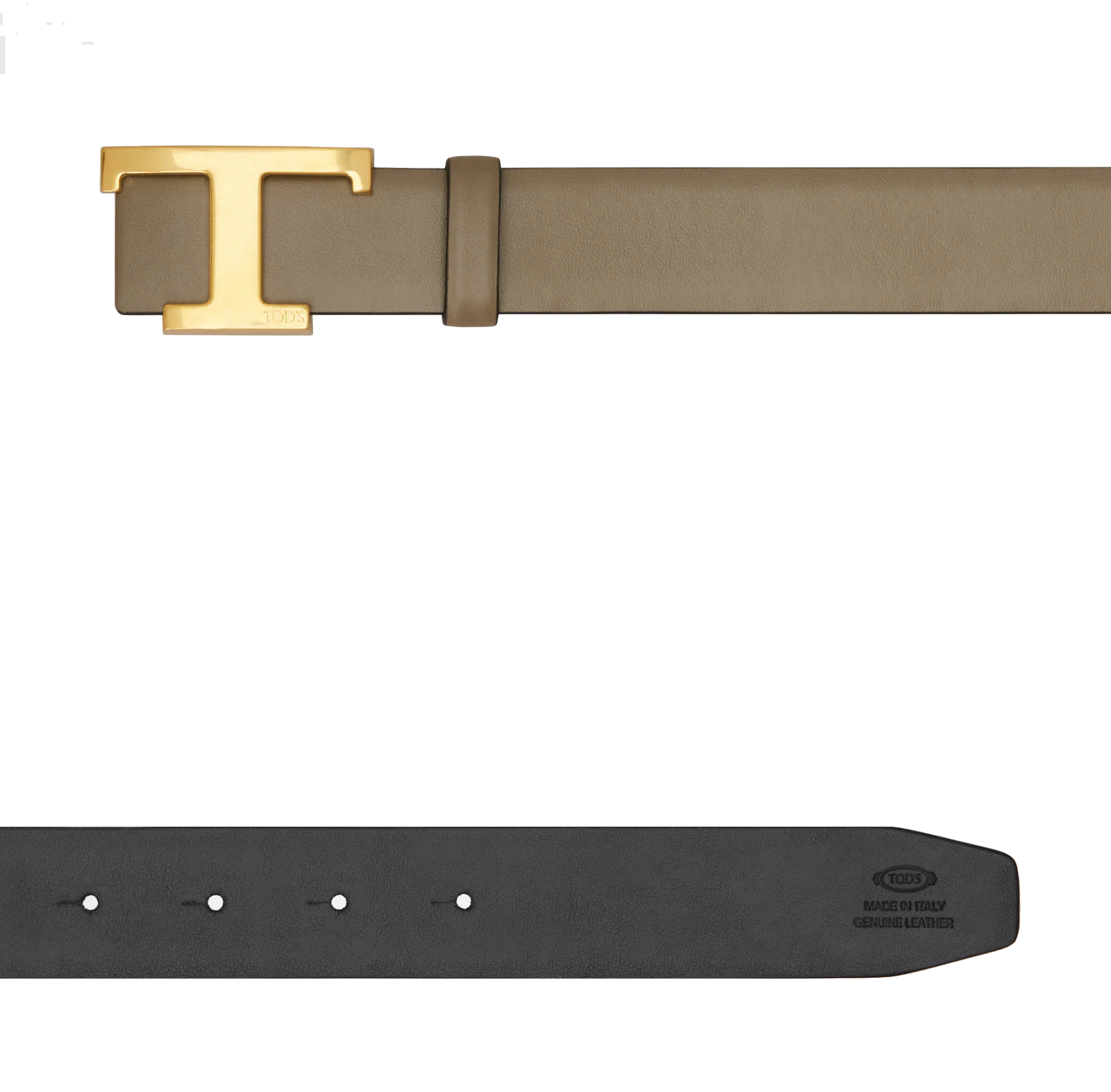 TODS T TIMELESS REVERSIBLE BELT TAUPE