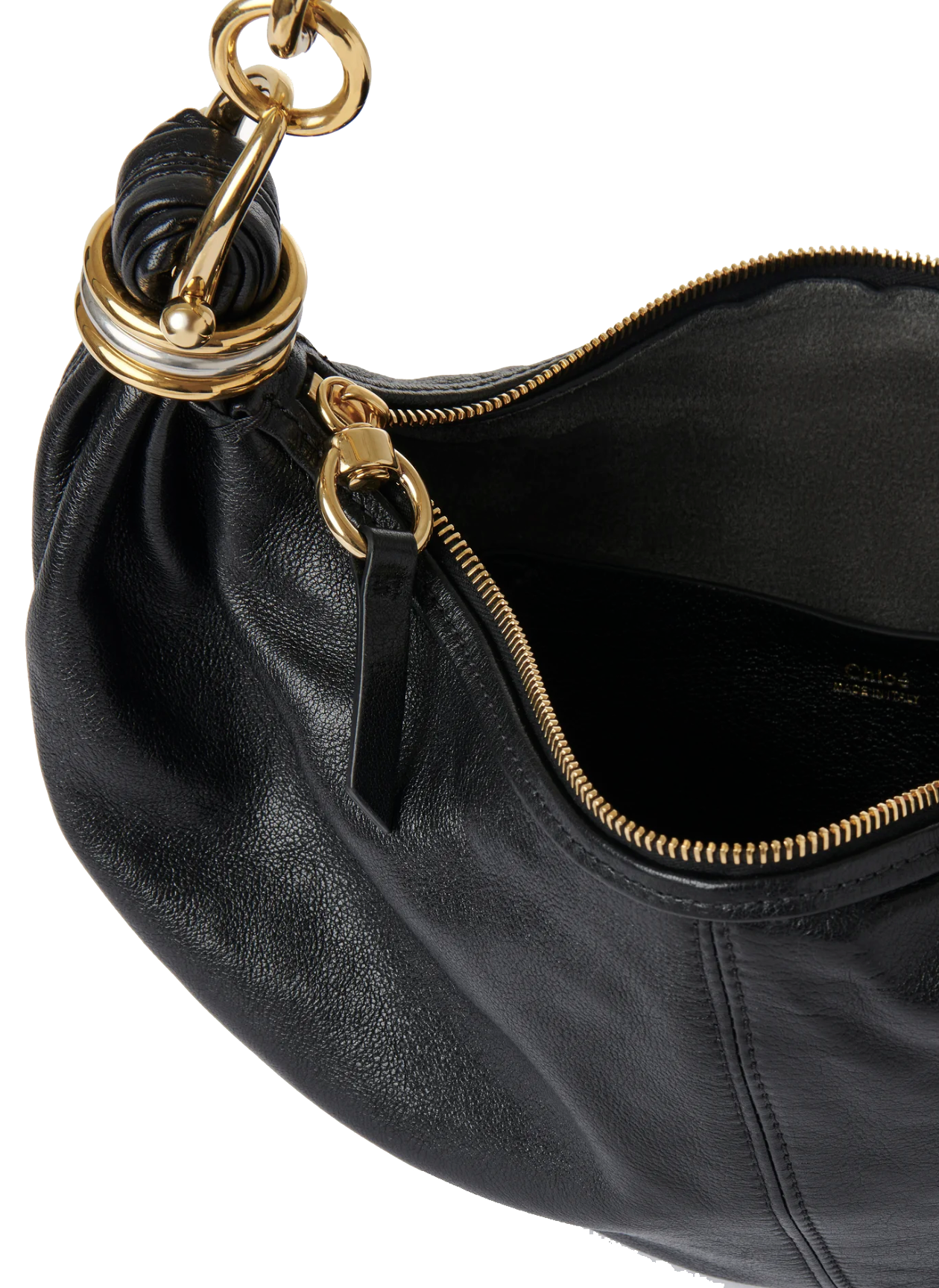 CHLOE SMALL HOBO BAG METAL BLACK