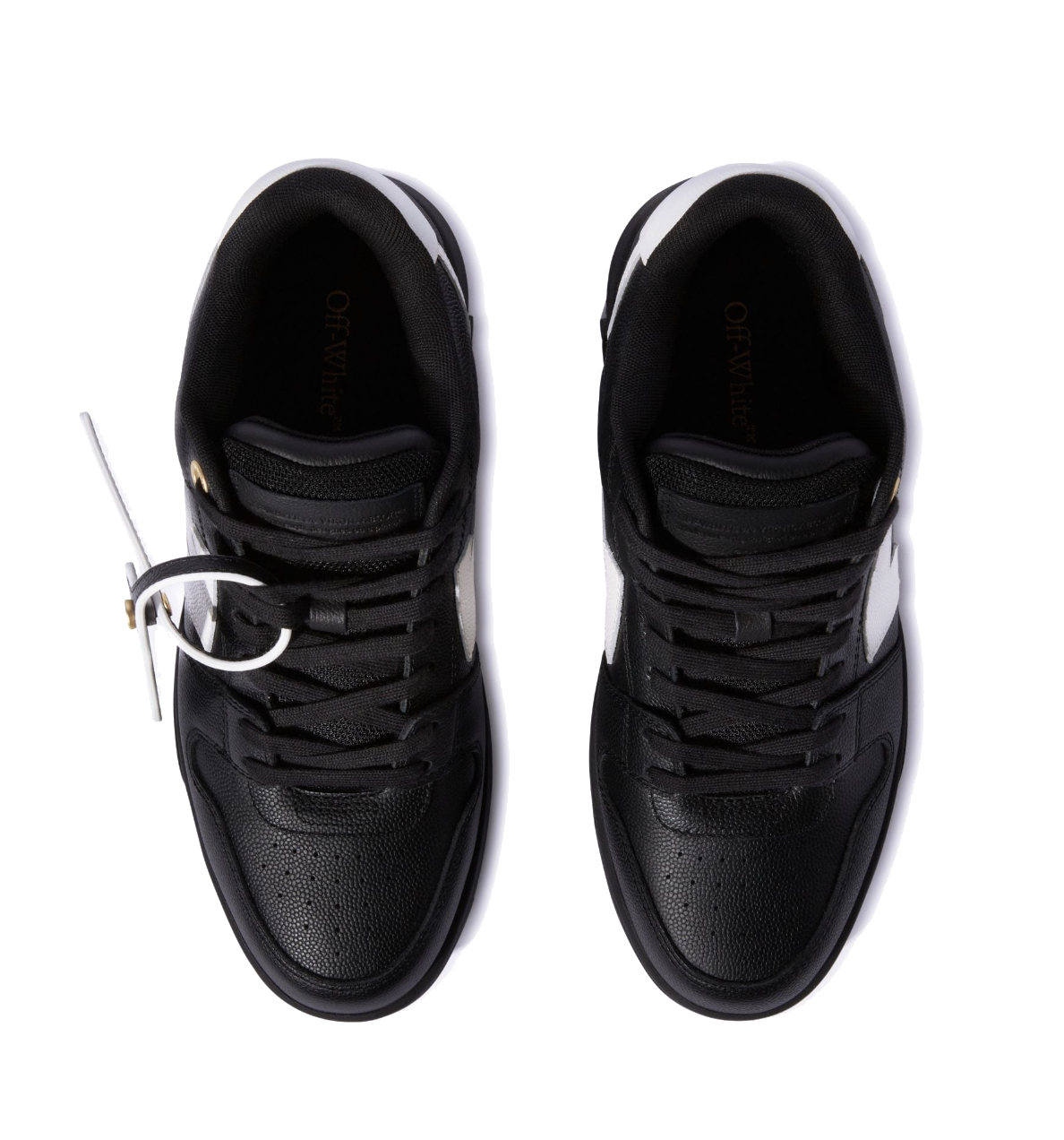 OFF WHITE OUT OFF OFFICE BASKET LEATHER BLACK