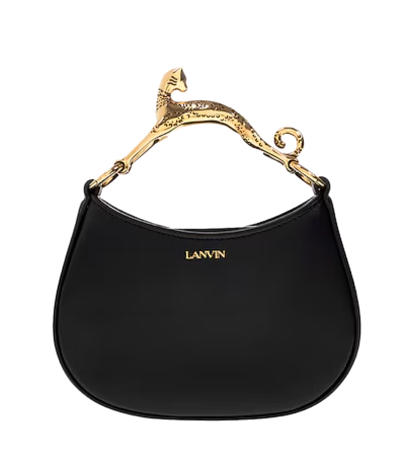 LANVIN HOBO NANO BAG CAT HANDLE BLACK