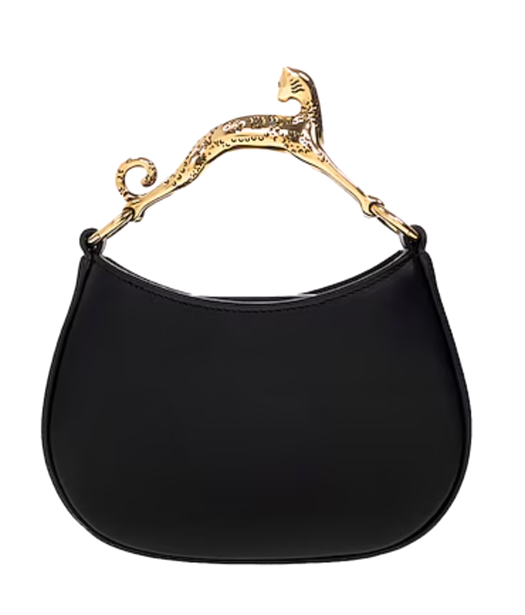 LANVIN HOBO NANO BAG CAT HANDLE BLACK