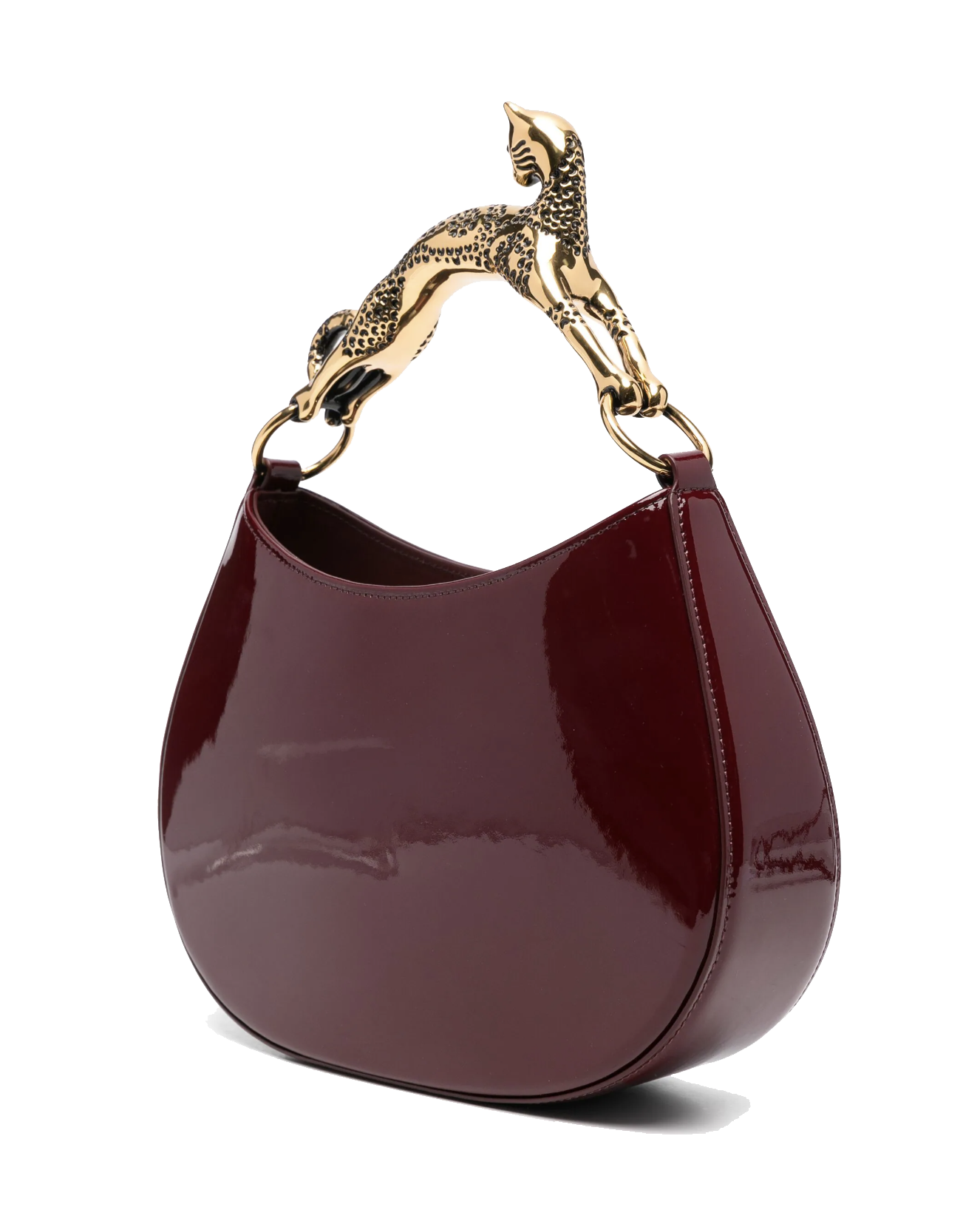 LANVIN HOBO BAG CAT HANDLE BORDEAUX