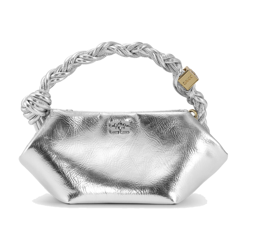 GANNI BOU BAG MINI SILVER