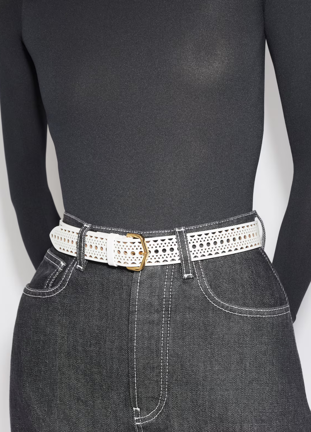 ALAIA NEO VIENNE BELT BLANC