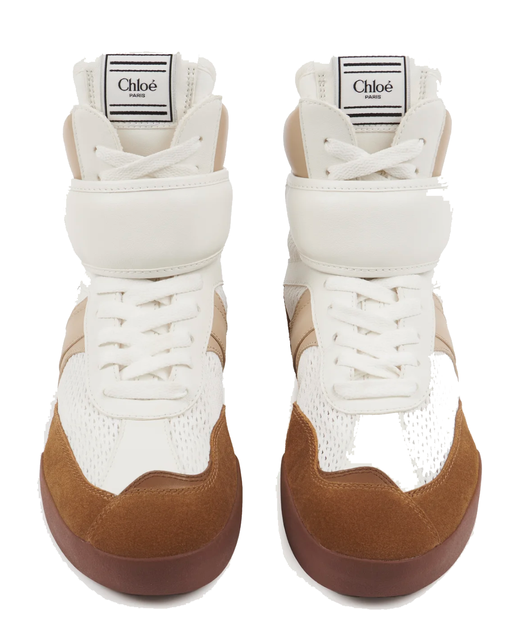 CHLOE KICK SNEAKER HIGH NATURAL BROWN