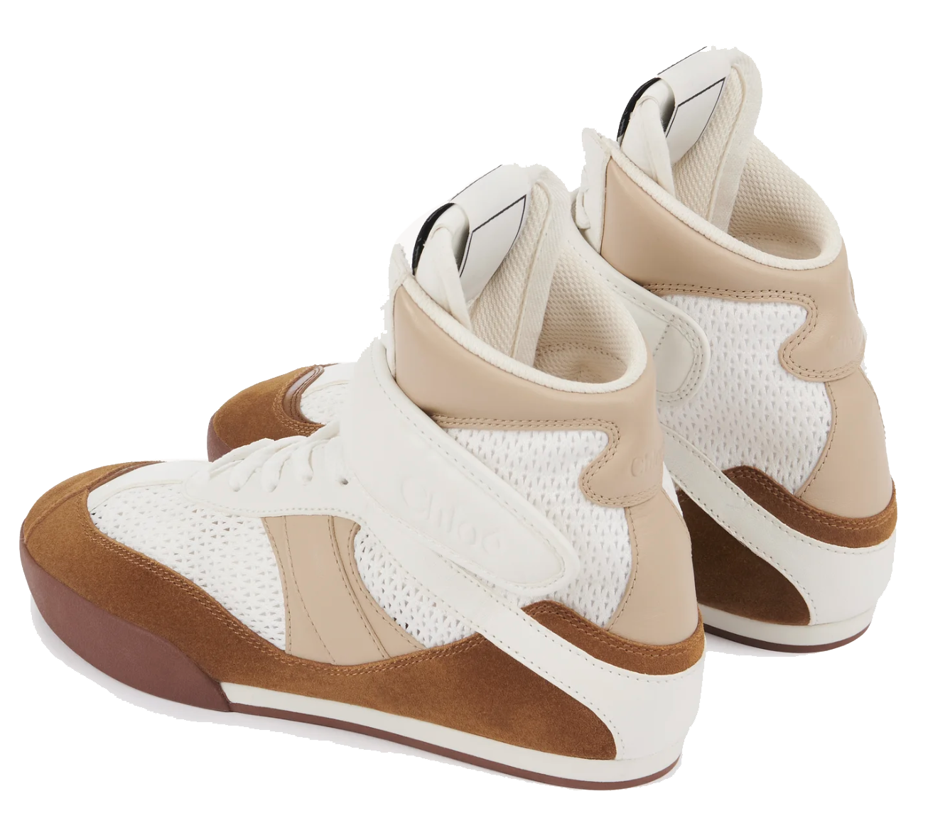 CHLOE KICK SNEAKER HIGH NATURAL BROWN