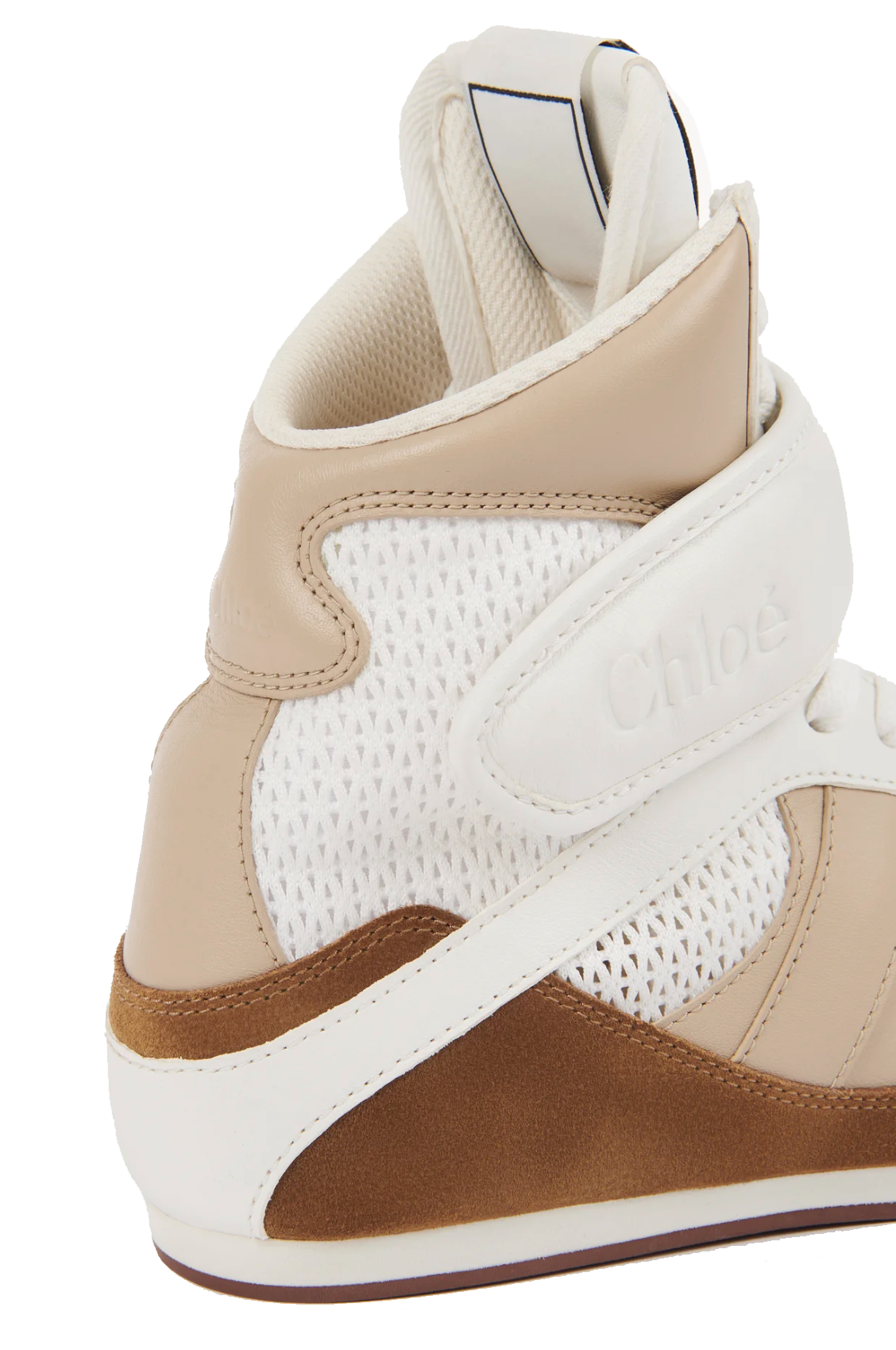 CHLOE KICK SNEAKER HIGH NATURAL BROWN