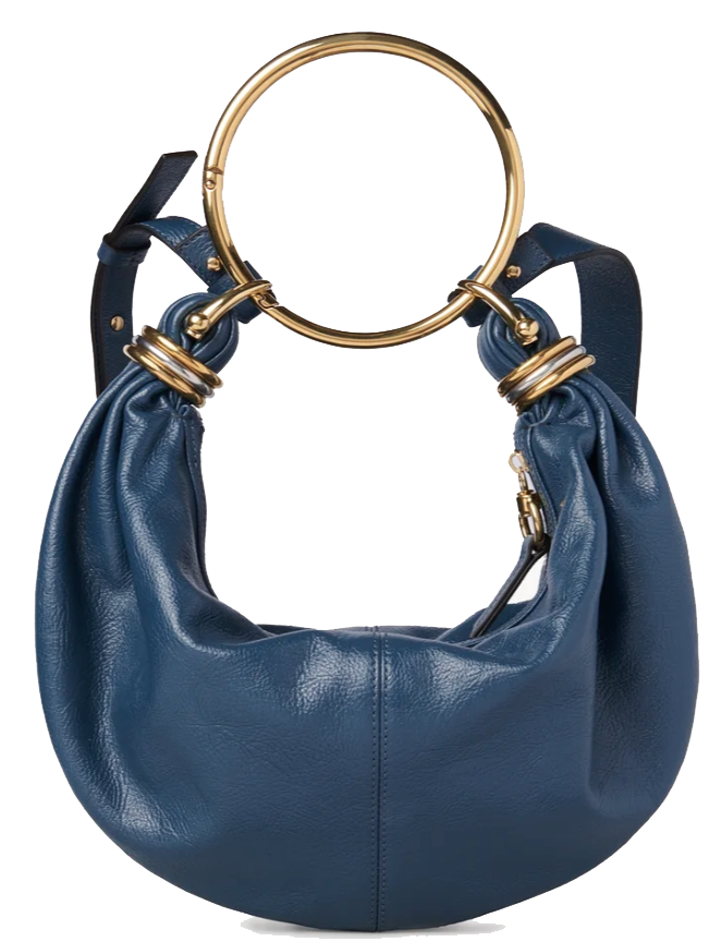 CHLOE BRACELET BAG SMALL TAPESTRY BLUE