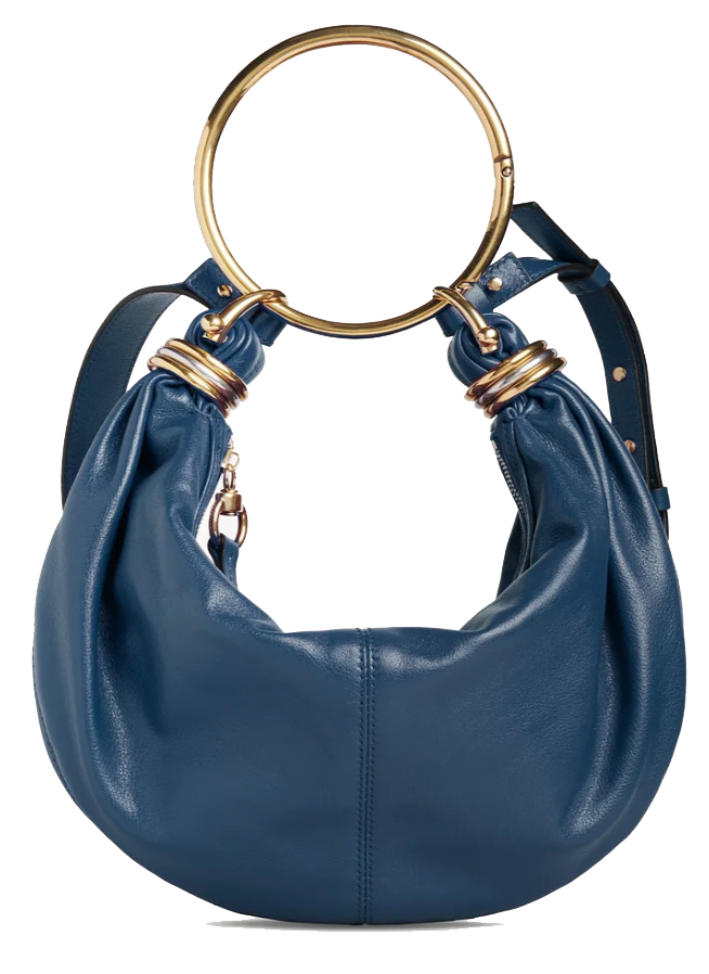 CHLOE BRACELET BAG SMALL TAPESTRY BLUE