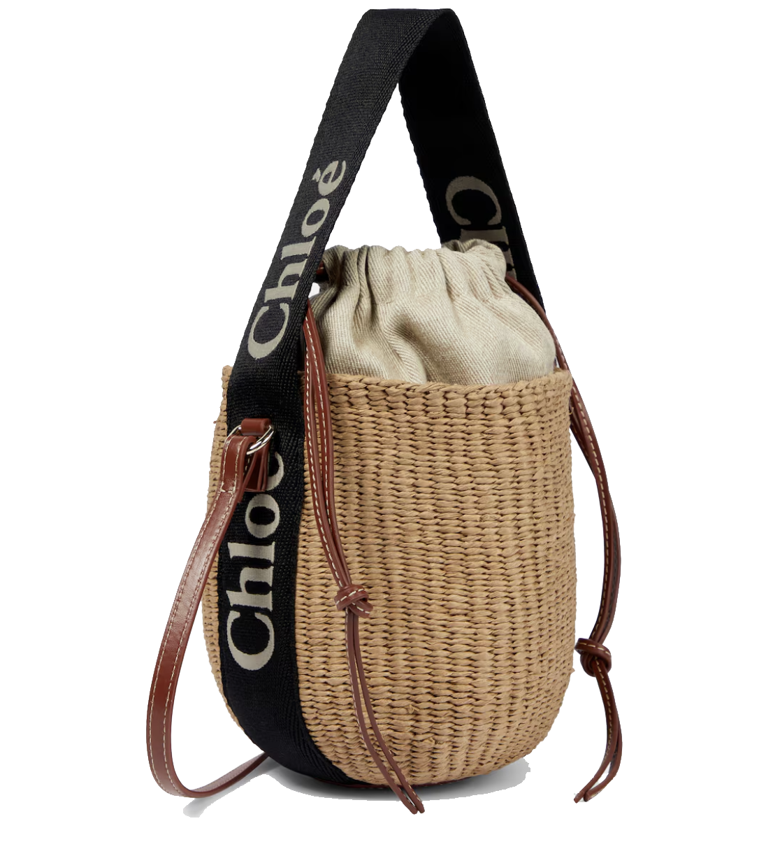 CHLOE WOODY BASKET BLACK  SMALL