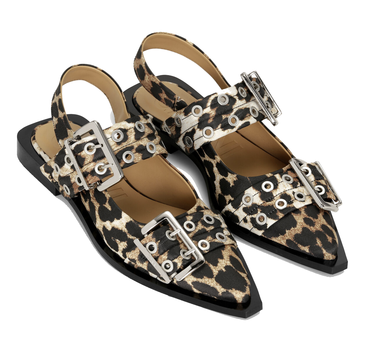 GANNI LEOPARD FEMININE BUCKLE SANDAL