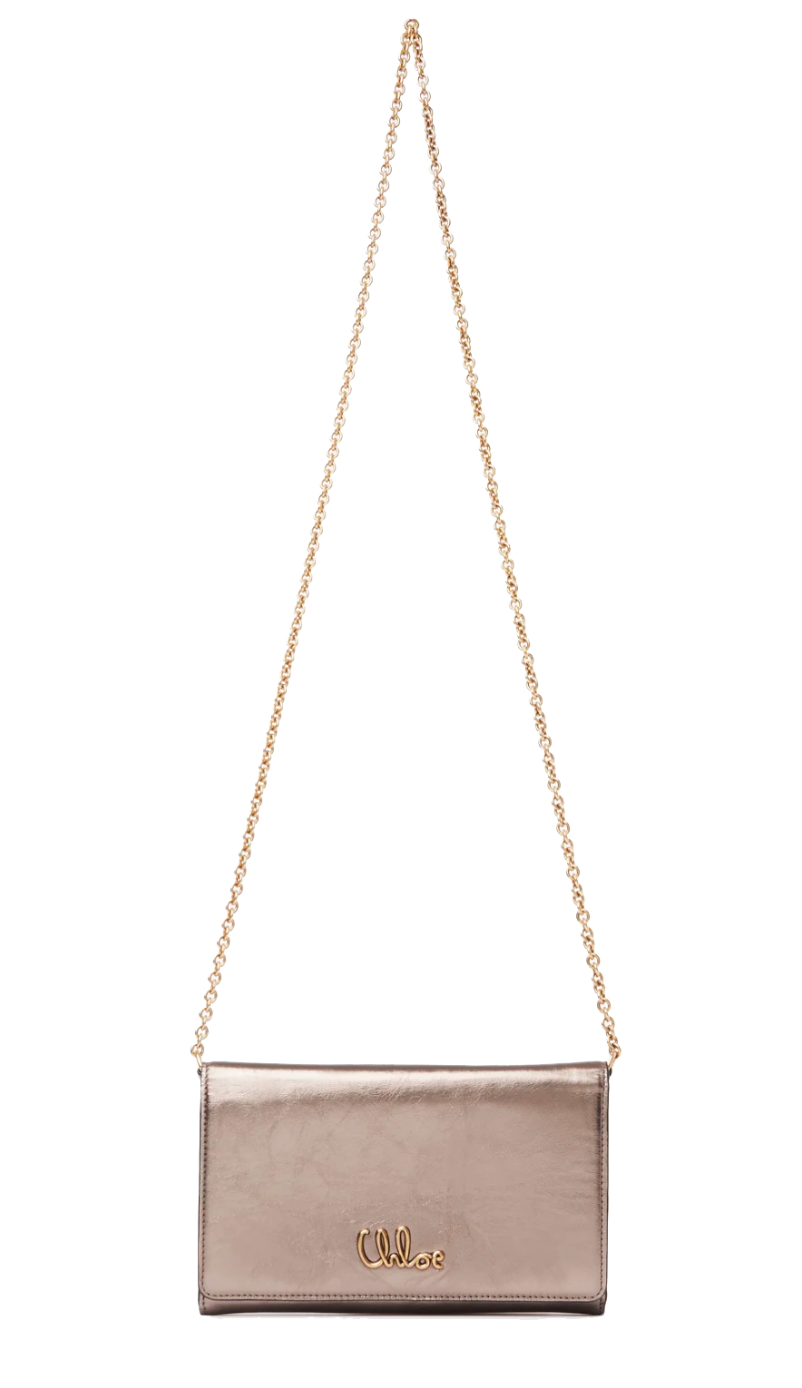 paul warmer CHLOE ICONIC FLAP WALLET SHINY GREY Winkel | Schoenen, image size:884x1530