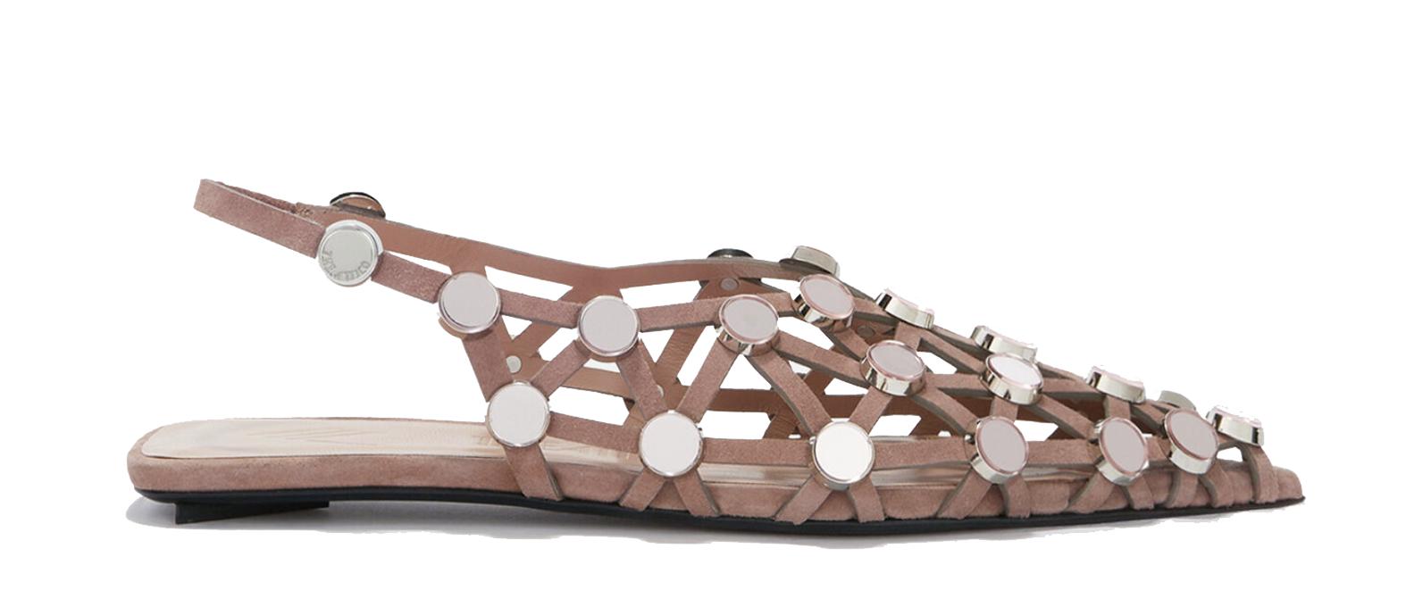 THE ATTICO GRID BALLERINA MUD