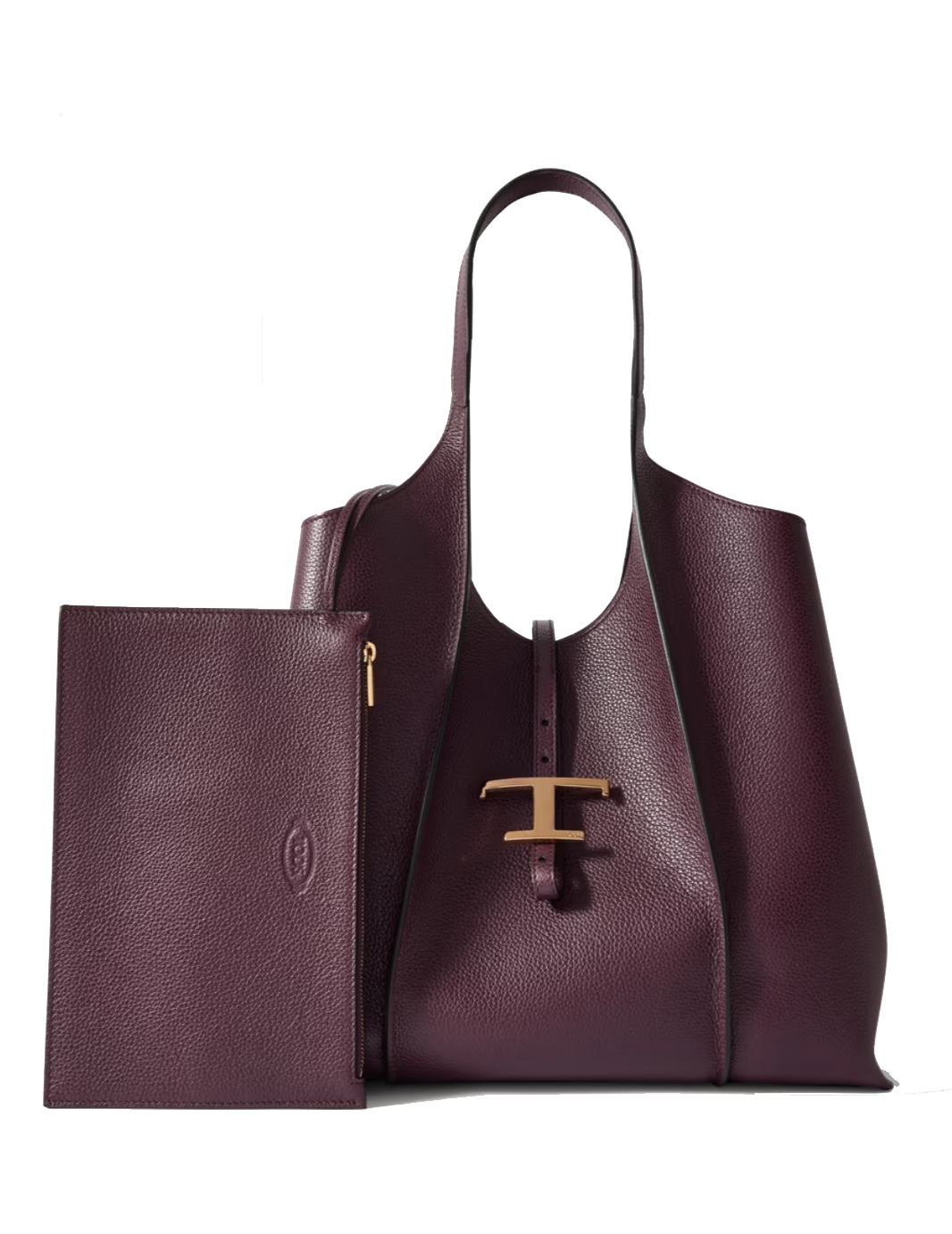 TODS T TIMELESS SHOPPING BAG BORDEAUX MEDIUM