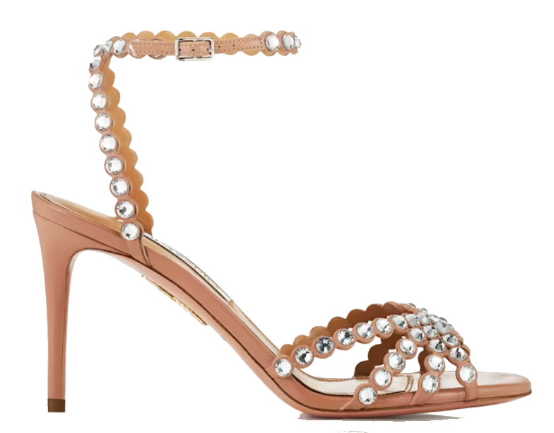 AQUAZZURA TEQUILA SANDAL 85 POWDER PINK