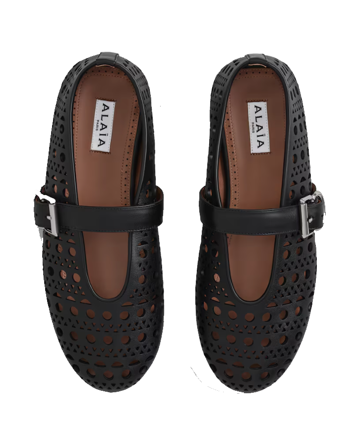 ALAIA VIENNE BALLERINA NOIR