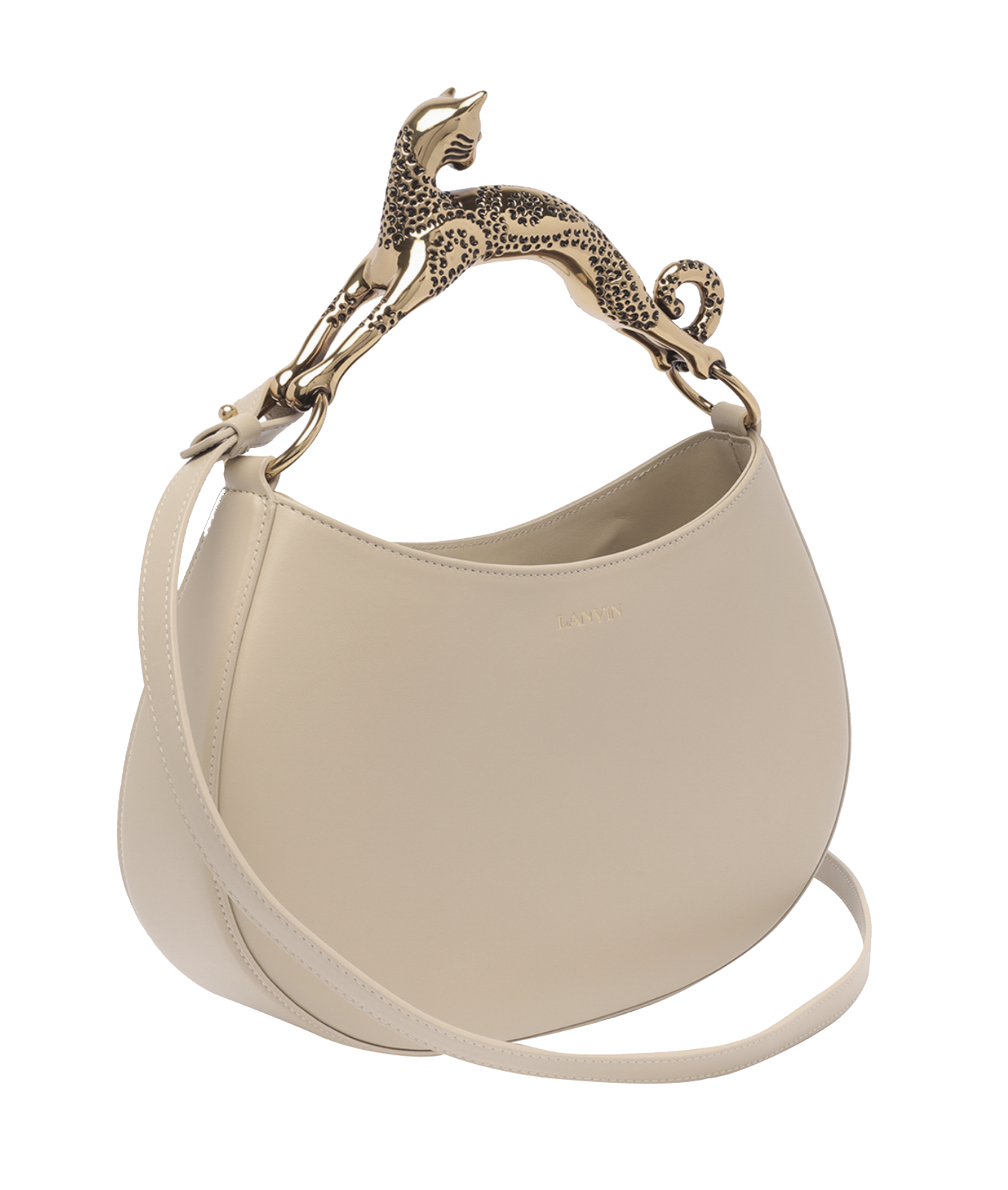 LANVIN HOBO CATHANDLE BEIGE