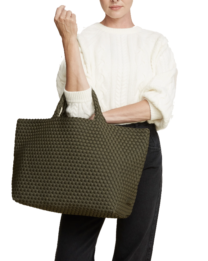 NAGHEDI ST BARTHS LARGE TOTE OLIVE