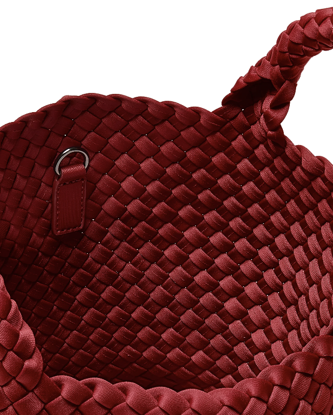NAGHEDI ST BARTHS SMALL TOTE ROSSO