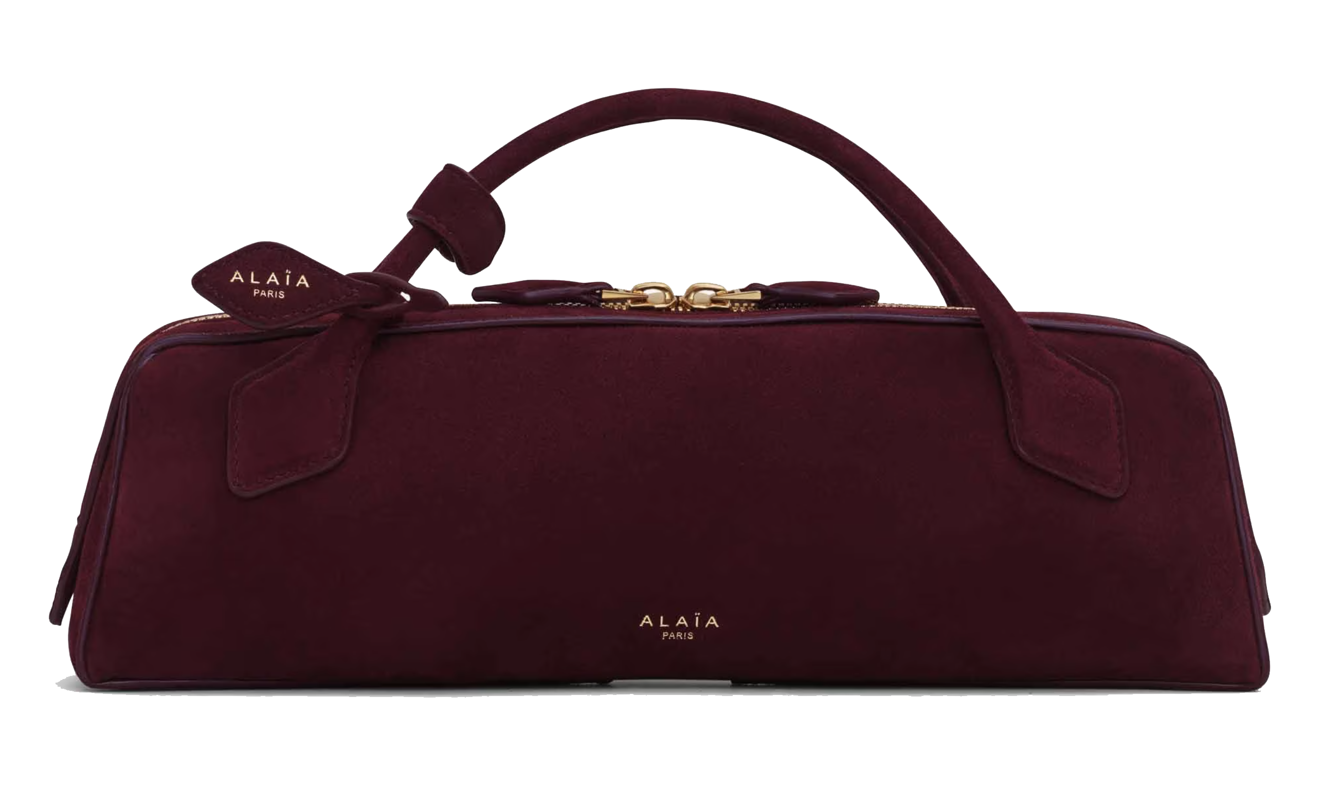 ALAIA LE TECKEL CLUTCH ROUGE GRENAT