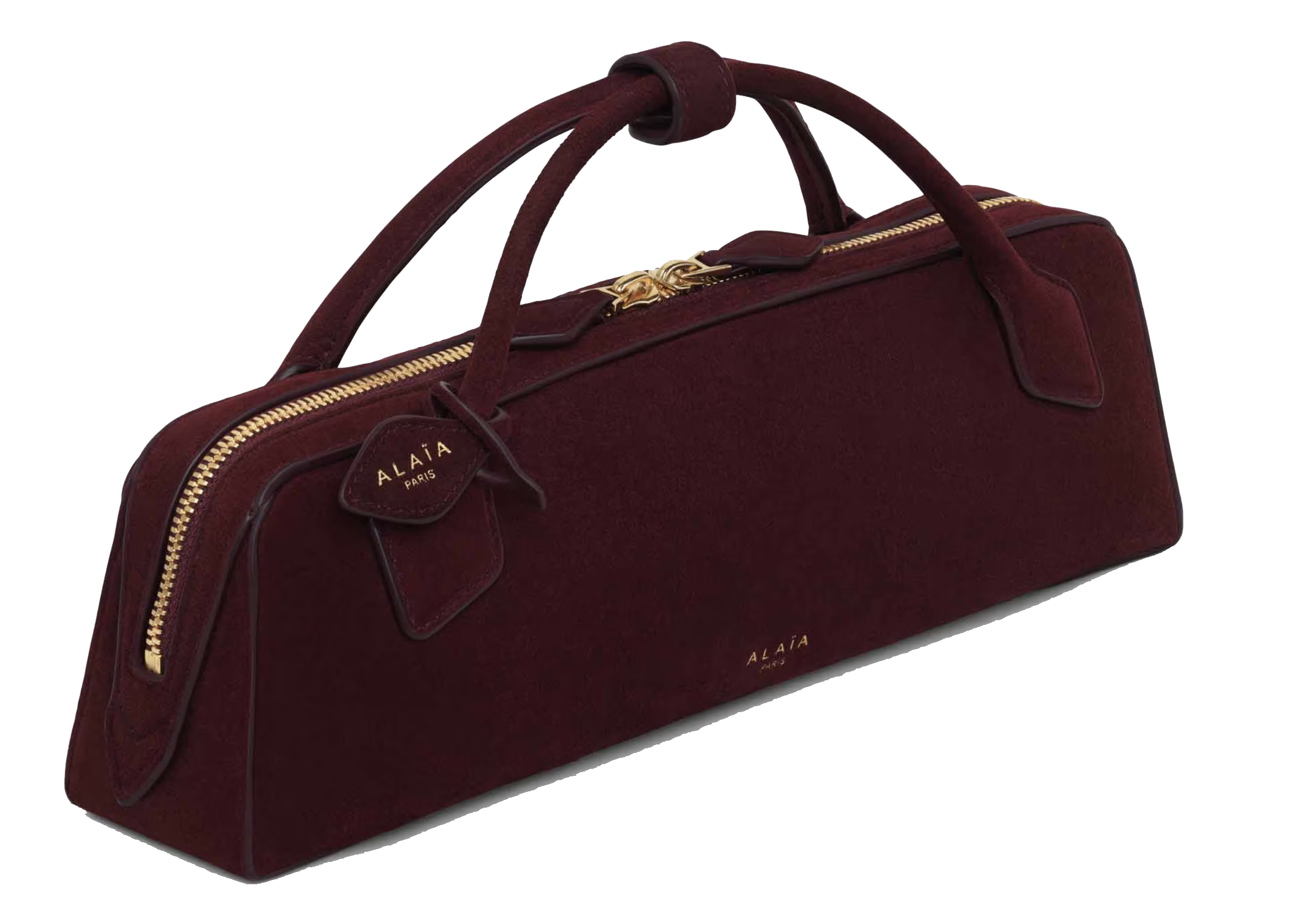 ALAIA LE TECKEL CLUTCH ROUGE GRENAT