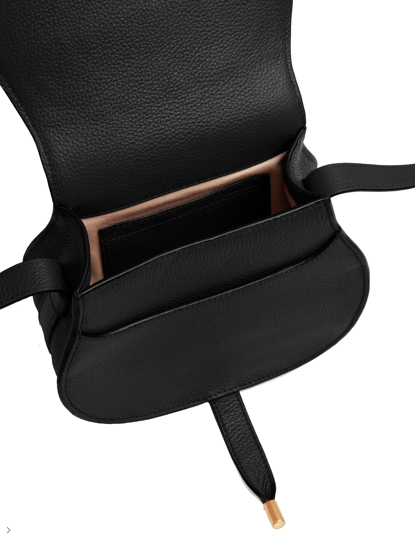 CHLOE MARCIE SMALL SADDLE BAG BLACK