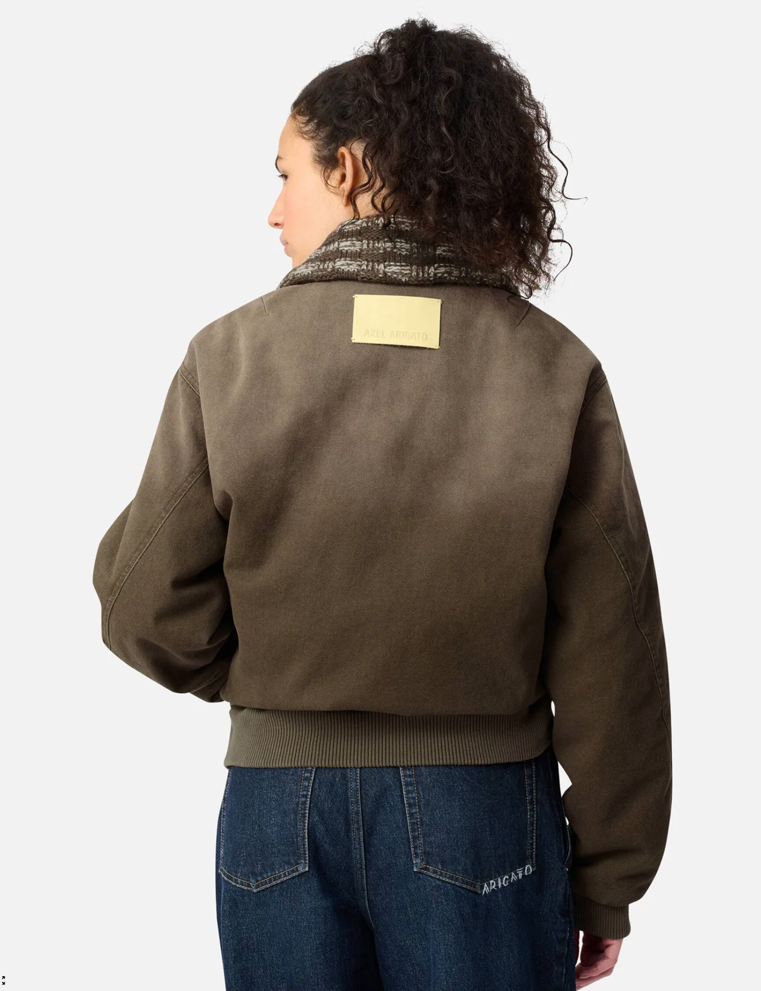 AXEL ARIGATO AXIS DENIM JACKET BROWN