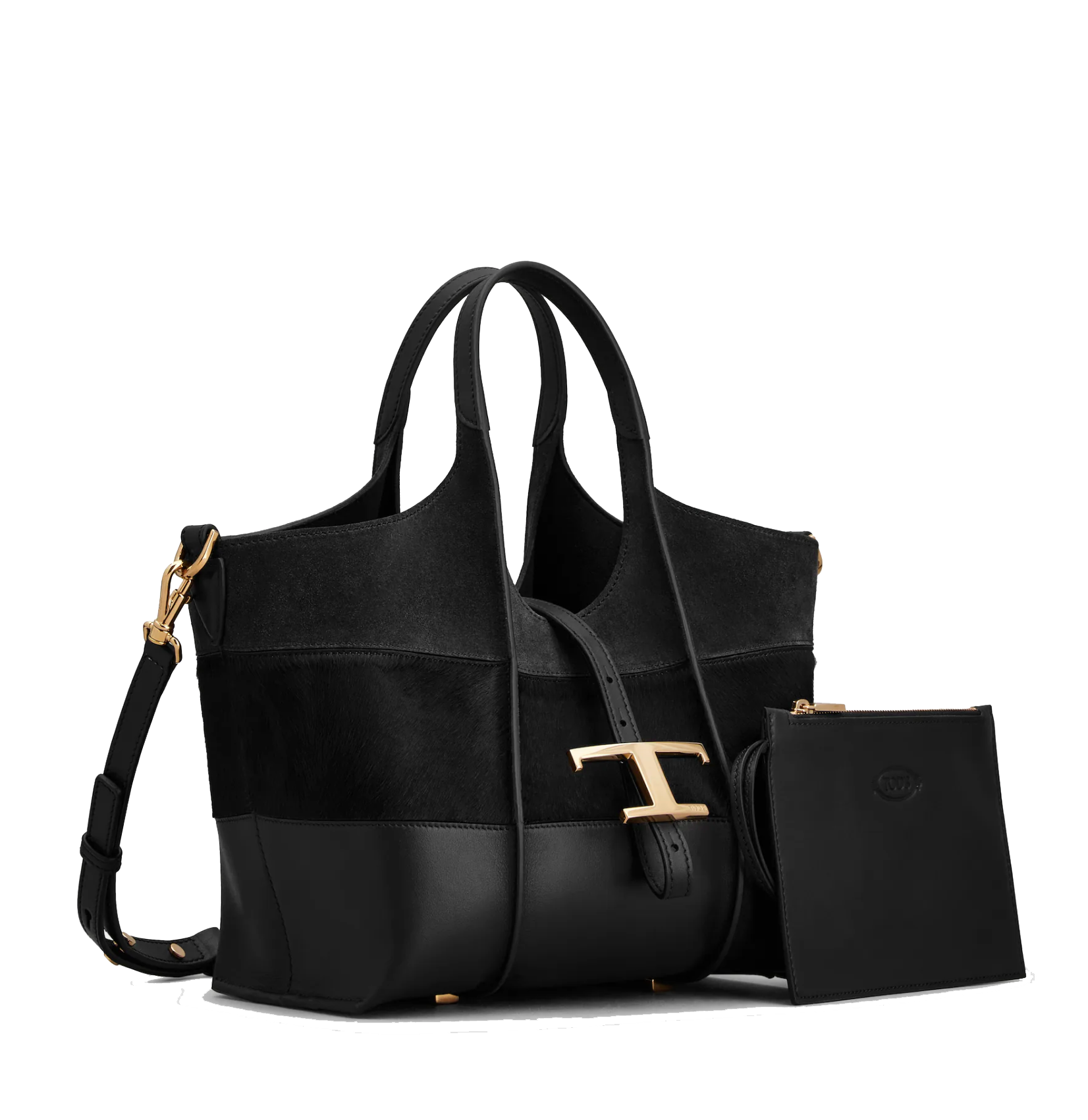 TOD'S T TIMELESS SHOPPING BAG BLACK