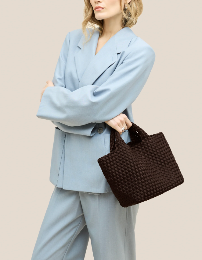 NAGHEDI ST.BARTHS SMALL TOTE CHOCOLAT