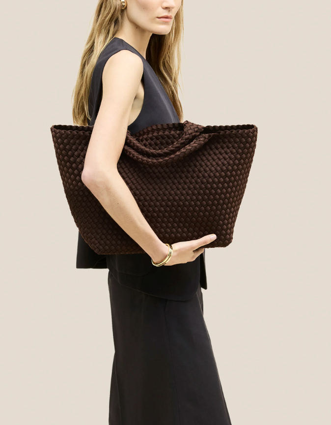 NAGHEDI ST.BARTHS MEDIUM TOTE CHOCOLATE