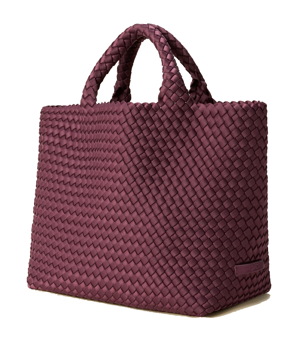 NAGHEDI ST.BARTHS MEDIUM TOTE BORDEAUX