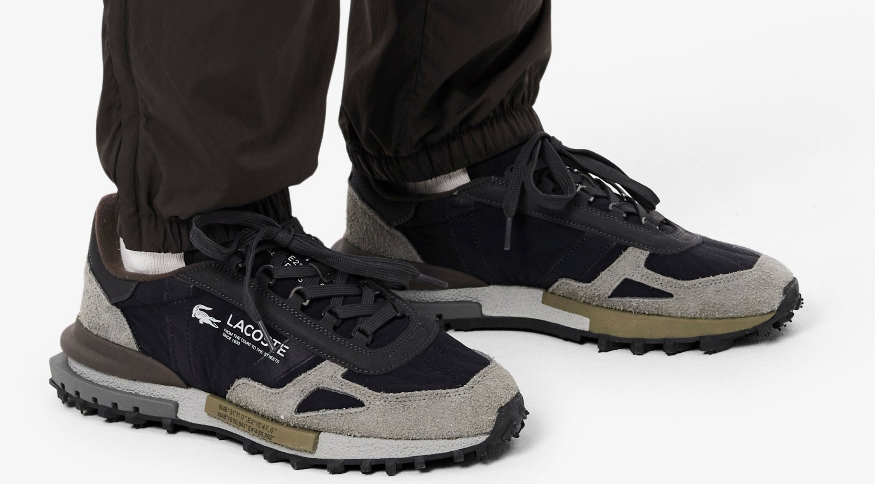LACOSTE ELITE ACTIVE SNEAKER GREY BROWN